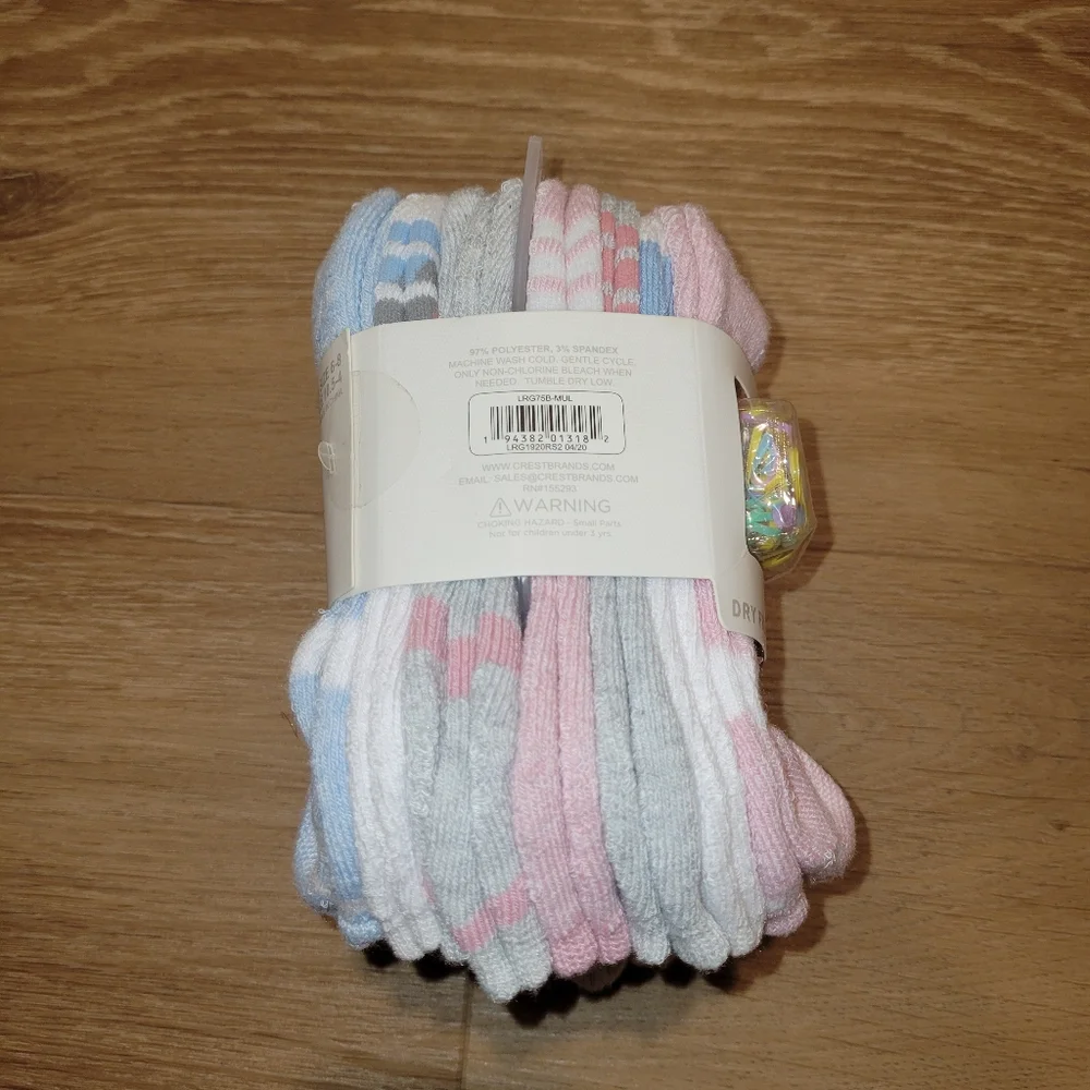 Locker Room Cushion 15 Pairs Girls Ankle Dry Fresh Socks Multi Colors New